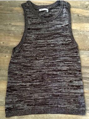 Zara dark Heather knit tank top
